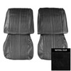PUI Interiors 1965 Oldsmobile Cutlass Holiday Black Front Bucket Seat Covers - 65CS10UH