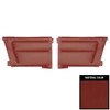 PUI Interiors 1967 Camaro/Firebird Convertible Deluxe Red Rear Door Panels - 67DD30V