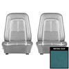 PUI Interiors 1967 Camaro Deluxe Pre-Assembled Bright Blue and White Front Bucket Seats - 67DS14U-P