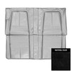 PUI Interiors 1967 Camaro Deluxe W/Std Frame Conversion Black and White Rear Bench Seat Covers - 67DSF10C