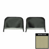 PUI Interiors 1969 Pontiac Firebird Parchment Bucket Seat Head Rest Covers - 67FH27U
