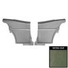 PUI Interiors 1968 Chevrolet Camaro Hardtop Deluxe Pre-Assembled Aqua Rear Door Panels - 68DD02C-P