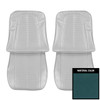 PUI Interiors 1968 Pontiac Firebird Medium Blue Front Bucket Seat Covers - 68ES17U