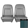 PUI Interiors 1968 Pontiac Firebird Deluxe Medium Blue Pre-Assembled Front Bucket Seats - 68HS17US-P