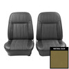 PUI Interiors 1968 Pontiac Firebird Deluxe Ivy Gold Front Bucket Seat Covers - 68HS46US