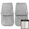 PUI Interiors 1969 Oldsmobile Cutlass Holiday/S/442 White Front Bucket Seat Covers - 69CS37U