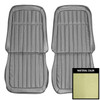PUI Interiors 1969 Chevrolet Camaro Deluxe Light Green Front Bucket Seat Covers - 69DS23US