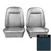 PUI Interiors 1969 Pontiac Firebird Dark Blue Front Bucket Seat Covers - 69ES16U
