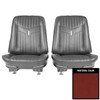 PUI Interiors 1969 Pontiac GTO/LeMans Red Pre-Asembled Front Bucket Seats - 69GS30U-P