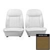 PUI Interiors 1969 Pontiac Firebird Deluxe Mustard Gold Front Bucket Seat Covers - 69HS06US