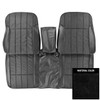 PUI Interiors 1969 Pontiac Firebird Deluxe Black Front Bench Seat Cover - 69HS10BS