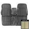PUI Interiors 1969 Pontiac Firebird Deluxe Parchment Front Bench Seat Cover - 69HS27BS