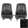 PUI Interiors 1969 Buick Skylark/Custom/GS350/400 Black Pre-Assembled Front Bucket Seats - 69US10U-P