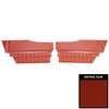 PUI Interiors 1970 Chevrolet Impala Hardtop Red Rear Door Panels - 70BDN31C