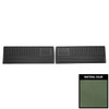 PUI Interiors 1970 Duster Standard Dark Metallic Green Chrome Accents Front Door Panels - 70KDDC104