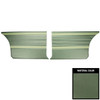 PUI Interiors 1970 Plymouth Roadrunner/Satellite Custom Hardtop 2-Tone Green Rear Door Panels - 70KDRD803C
