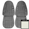 PUI Interiors 1971-1973 Chevrolet Camaro Standard White Front Bucket Seat Covers - 71FS37U