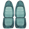 PUI Interiors 1971 Plymouth Duster/Demon/340 2 Tone Blue Front Bucket Seat Covers - 71KSD819U