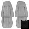 PUI Interiors 1976 Pontiac Firebird Deluxe Black Front Bucket Seat Covers - 76HS10U
