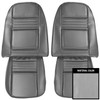 PUI Interiors 1978-1981 Pontiac Firebird Deluxe Silver Front Bucket Seat Covers - 78HS66U