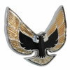 Trim Parts 1974-76 Pontiac Firebird Black and Gold Special Edition Front Emblem - 8550A