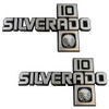 Trim Parts 1981-87 Chevrolet Truck Front Fender Silverado 10 Emblems W/Fasteners, Pair - 9914