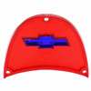 Trim Parts 1957 Chevy Full Size Car Red Tail Light Lens W/Blue Bowtie and Chrome Trim, Pair - A1480B