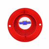Trim Parts 1962 Chevy Full Size Car Red Back Up Light Lens W/Blue Bowtie and W/O Trim, Each - A2160F