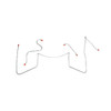 The Right Stuff 1964-65 Pontiac GTO/LeMans, Pre-Bent OE Steel Manual Front Drum Brake Line Kit - AKT6401