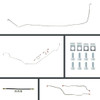 The Right Stuff 1967-68 Chevrolet Impala/Biscayne, 4-Wheel Manual Disc Conversion Brake Line Kit - BOM67H4