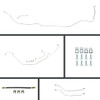 The Right Stuff 1964-67 Chevelle, OE Steel 4-Wheel Manual Disc Conversion Brake Line Kit - CSM64H4
