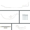 The Right Stuff 1968 Chevelle Convt, OE Steel 4-Wheel Manual Disc Conversion Brake Line Kit - CSM68C4