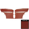 PUI Interiors 1969 Chevrolet Nova 2-Door Sedan Custom Red Rear Door Panels - D331C