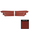 PUI Interiors 1965 Chevrolet Impala SS Hardtop Pre-Assembled Red Rear Door Panels - PD551C