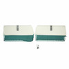 PUI Interiors 1965 Chevrolet Impala SS Pre-Assembled White and Aqua Front Door Panels - PD556