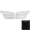 PUI Interiors 1968 Pontiac Firebird Hardtop Standard Pre-Assembled Black Rear Door Panels - PD620C