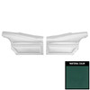 PUI Interiors 1968 Pontiac Firebird Hardtop Standard Pre-Assembled Dark Aqua Rear Door Panels - PD625C