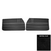 PUI Interiors 1968 Chevrolet El Camino Pre-Assembled Black Front Door Panels - PDE310