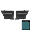 PUI Interiors 1966 Chevelle Hardtop Bright Blue Pre-Assembled Gold Edition Rear Door Panels - PDO282C