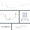 The Right Stuff 69-74 Nova 4 Wheel Disc Conversion Pre-Bent OE Steel Brake Line Kit - (XOM69H4)