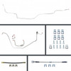The Right Stuff 69-74 Nova 4 Wheel Disc Conversion Pre-Bent Stainless Steel Brake Line Kit - (XSM69H4)