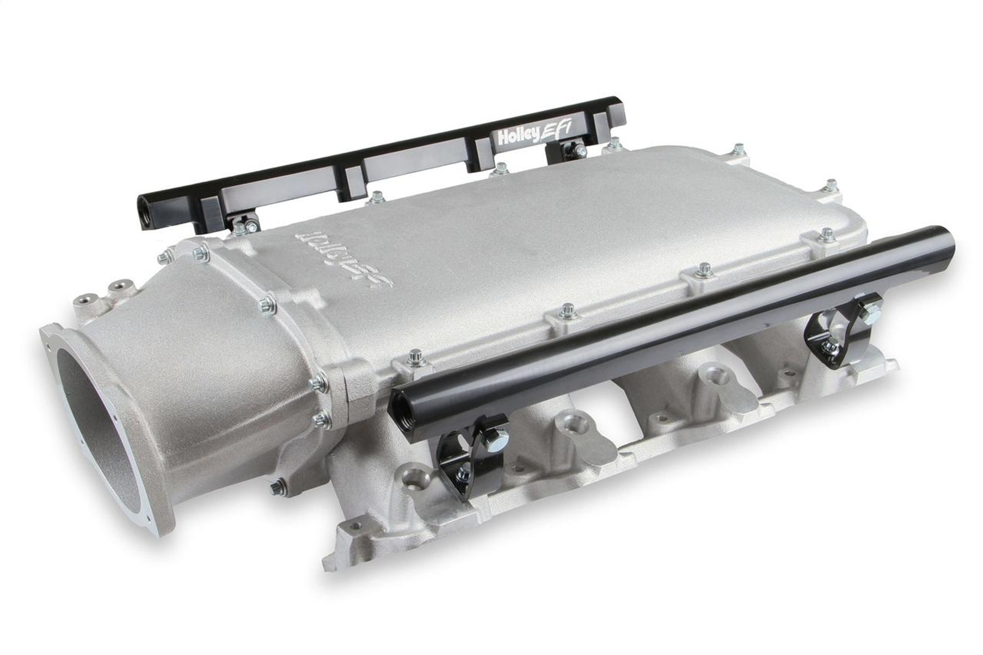 Holley EFI Modular Lo-Ram EFI Manifold Kit for LS1/LS2/LS6 Front Feed, Satin Silver - EFI-300-621