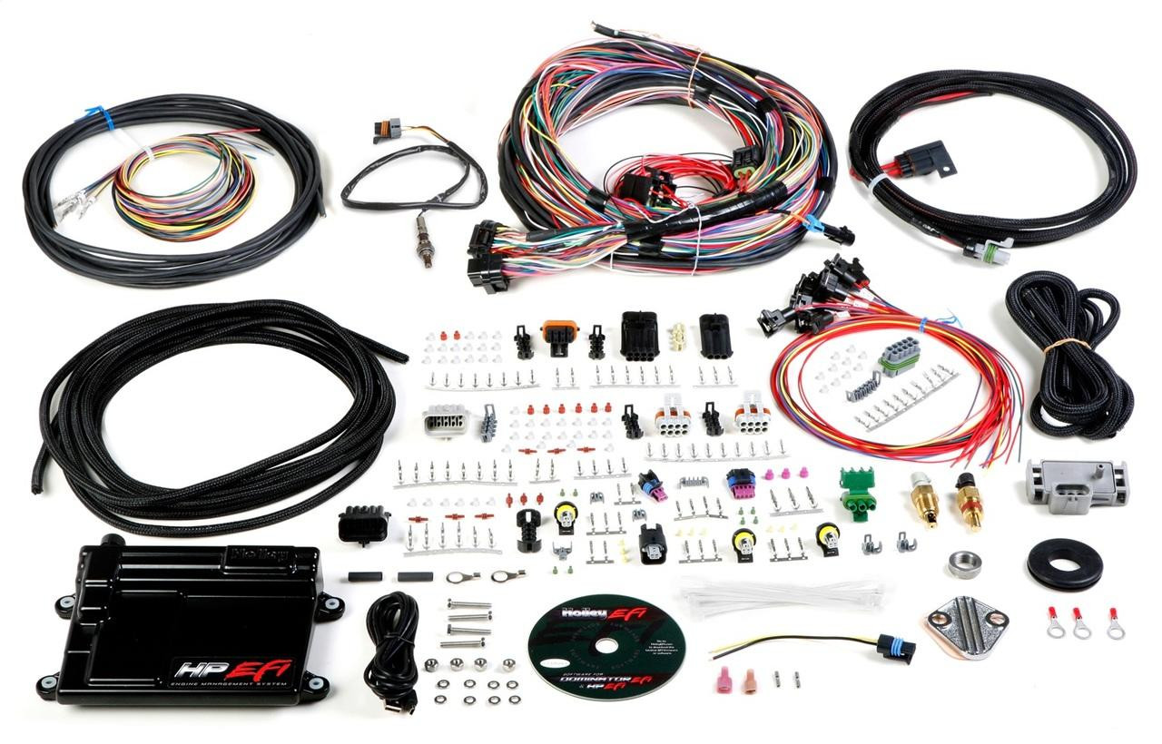 Holley EFI HP EFI ECU And Harness Kit, Unterminated Universal Harness w/NTK Oxygen Sensor - EFI-550-605N