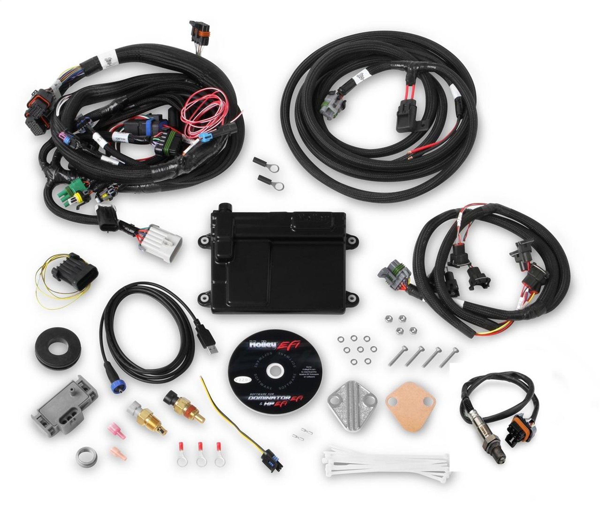 Holley EFI HP EFI ECU and Harness Kit, Universal Ford V8 w/MPFI, inc Bosch O2 Sensor - EFI-550-606