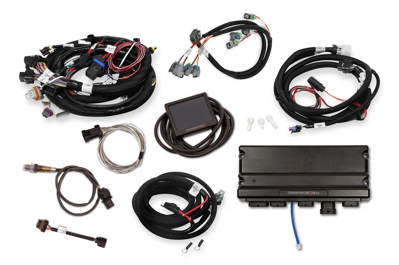 Holley EFI Terminator X MPFI Kit w/Trans Control LS1/LS6 w/4L60E/4L80E EV6 Inj w/3.5 Screen - EFI-550-919