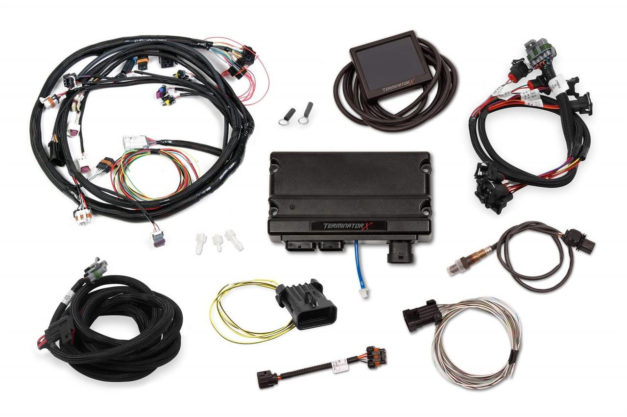 Holley EFI Terminator X MPFI Kit Universal w/EV1 Injector Harness w/3.5 touchscreen - EFI-550-936