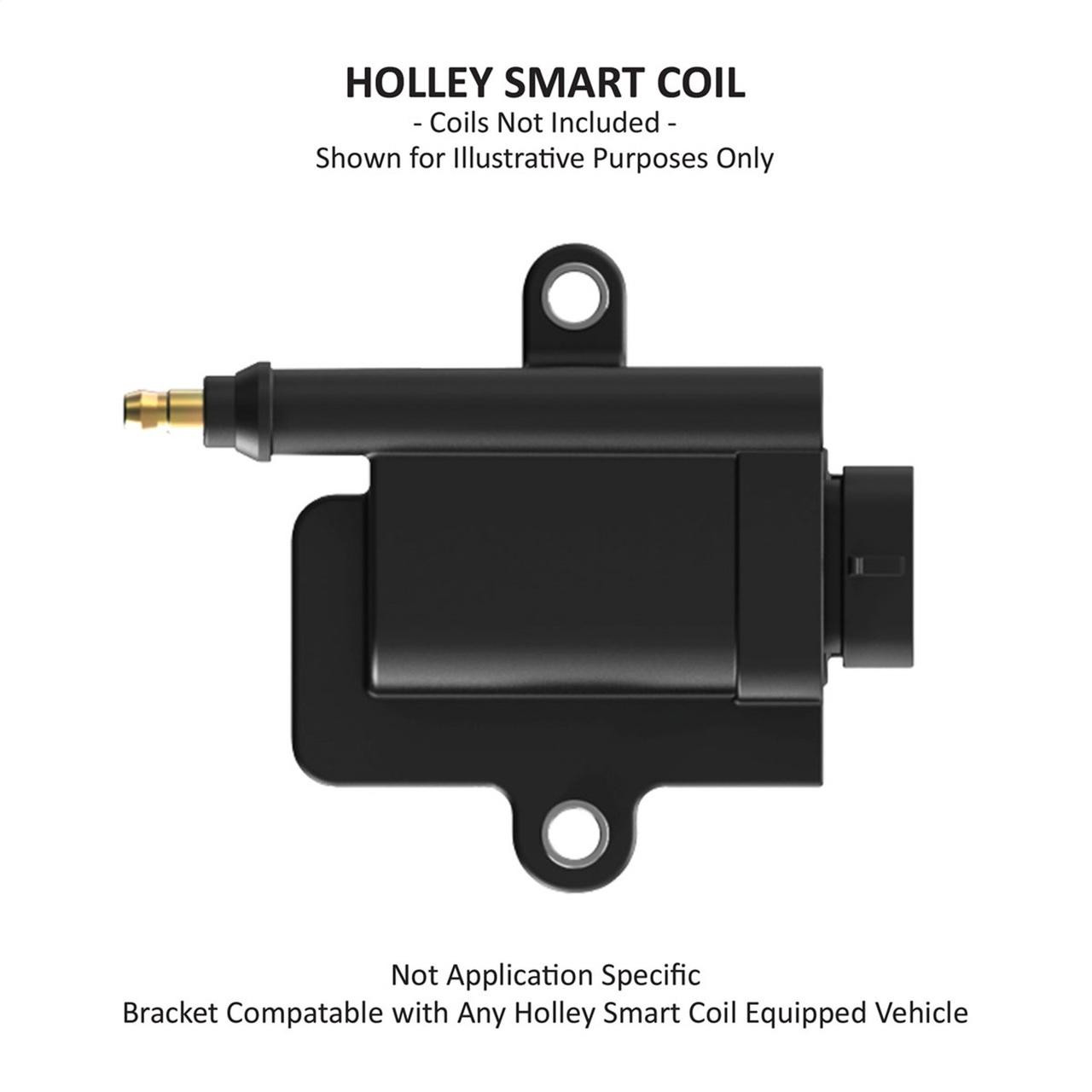 Holley EFI Remote Coil Relocation Bracket, For Holley Smart Coils, Remote Relocation, Black - EFI-561-131