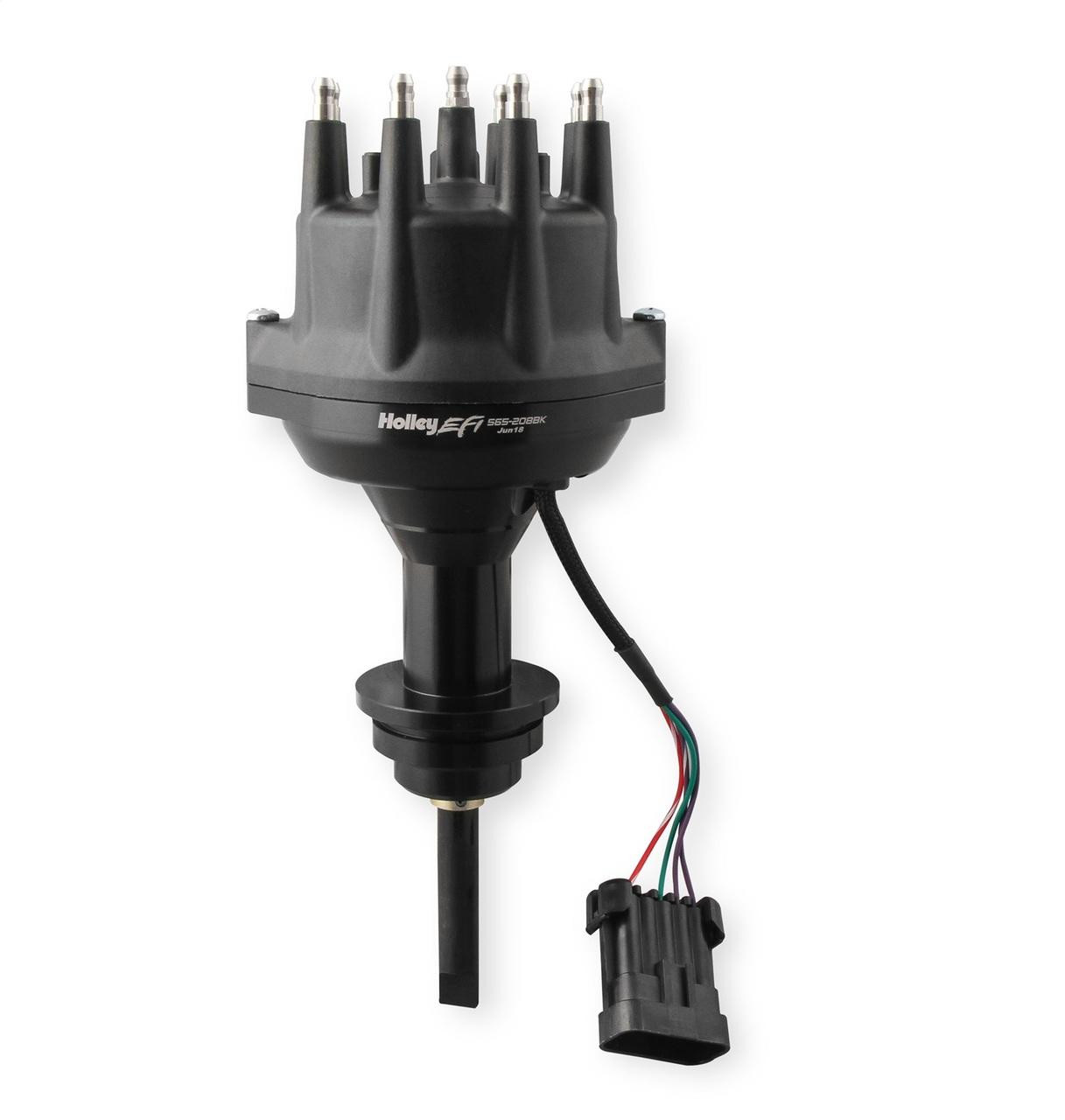 Holley EFI Gen 2 Dual Sync Distributor, For Chrysler Small Block, Black - EFI-565-208BK