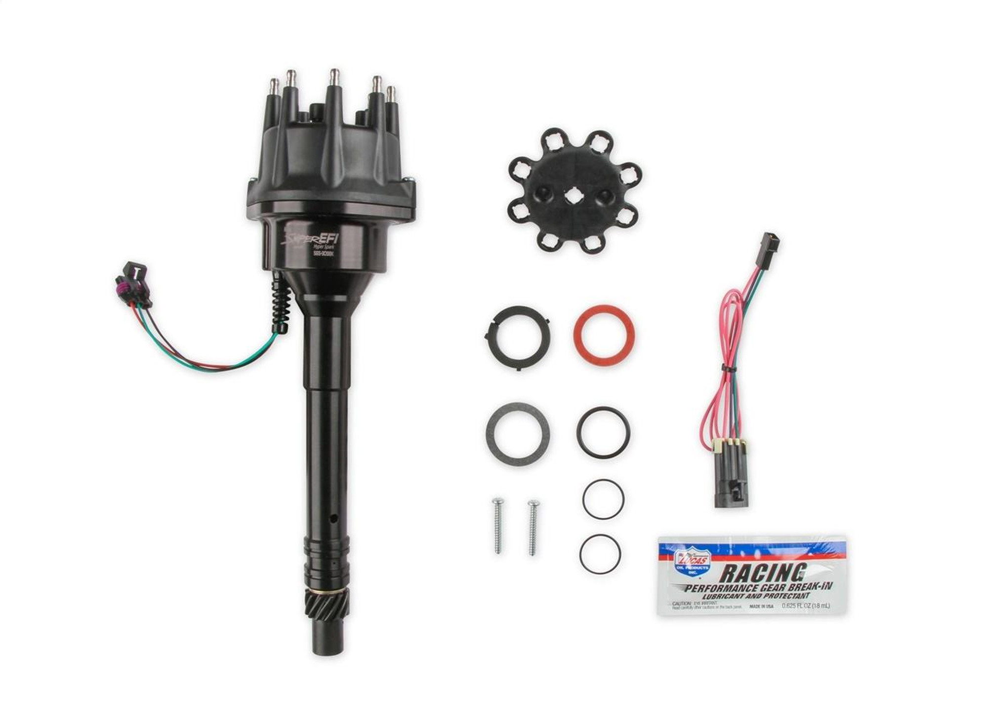 Holley EFI Sniper EFI Hyperspark Distributor, For Tall Deck Chevy, Black Billet Housing - EFI-565-309BK
