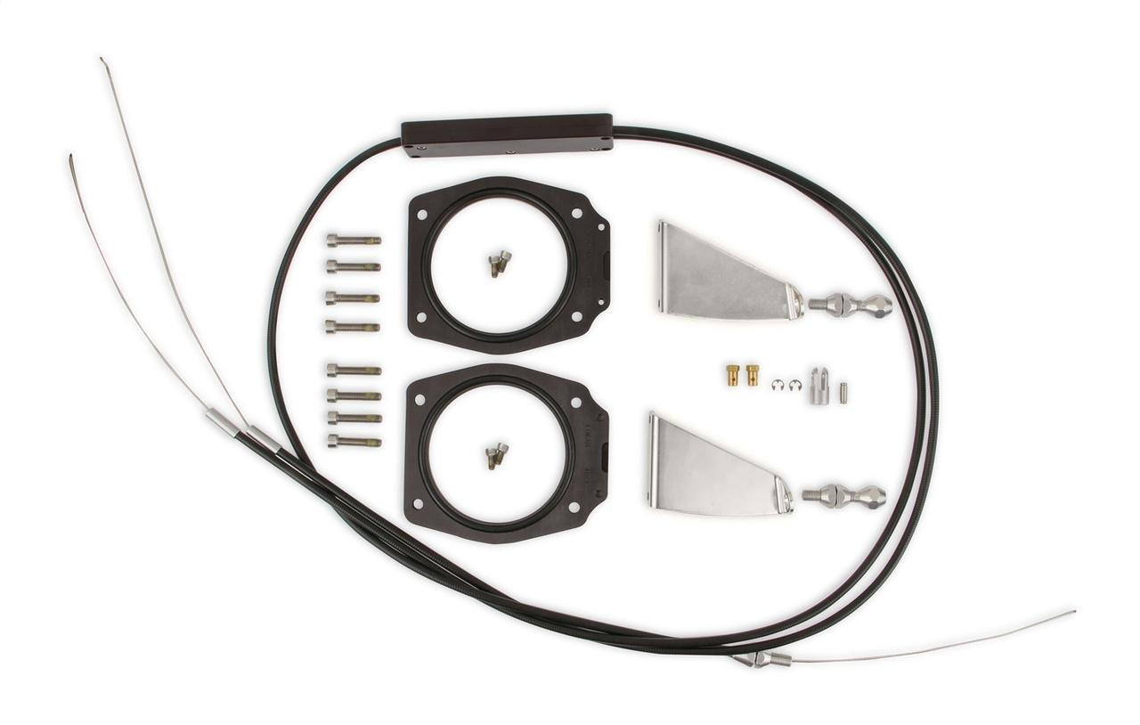 Holley EFI Sniper EFI Throttle Linkage Kit, For GM LS Engines, 92MM, Dual Plenum, Black - EFI-860028